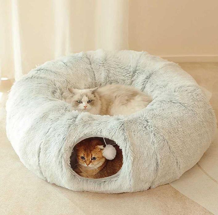 Топло легло и Тунел за котки 2 в 1 * Игра и уют * Къща Хралупа