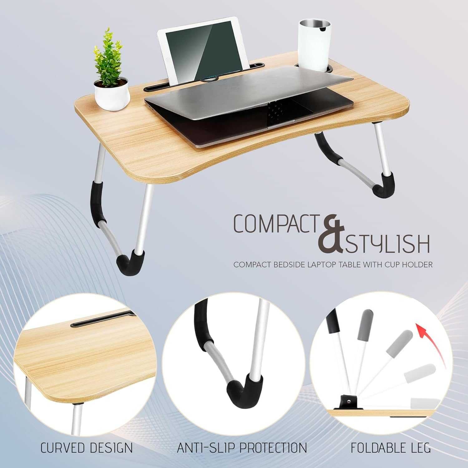 Masa pliabila pentru laptop pentru pat canapea mic dejun 60 x 40 cm