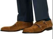 Pantofi monk 41 41.5  cap toe premium Dahlin NOI piele naturala moale