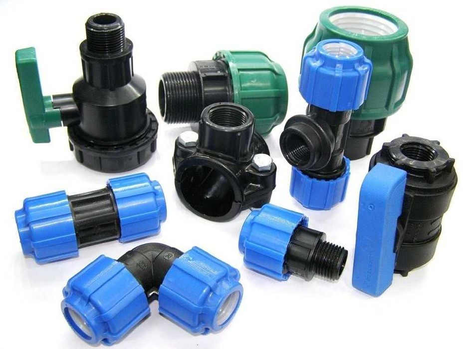 Компрессионные фитинги для ПЭ труб - оптовые цены в Актау!