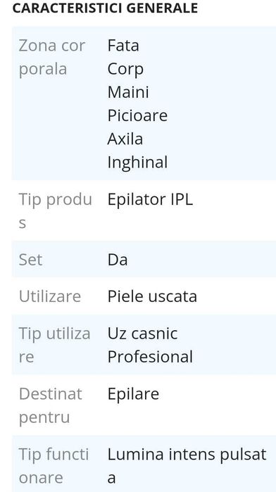 Epilator IPL EvoSmart™ RX, Pentru Epilare definitiva