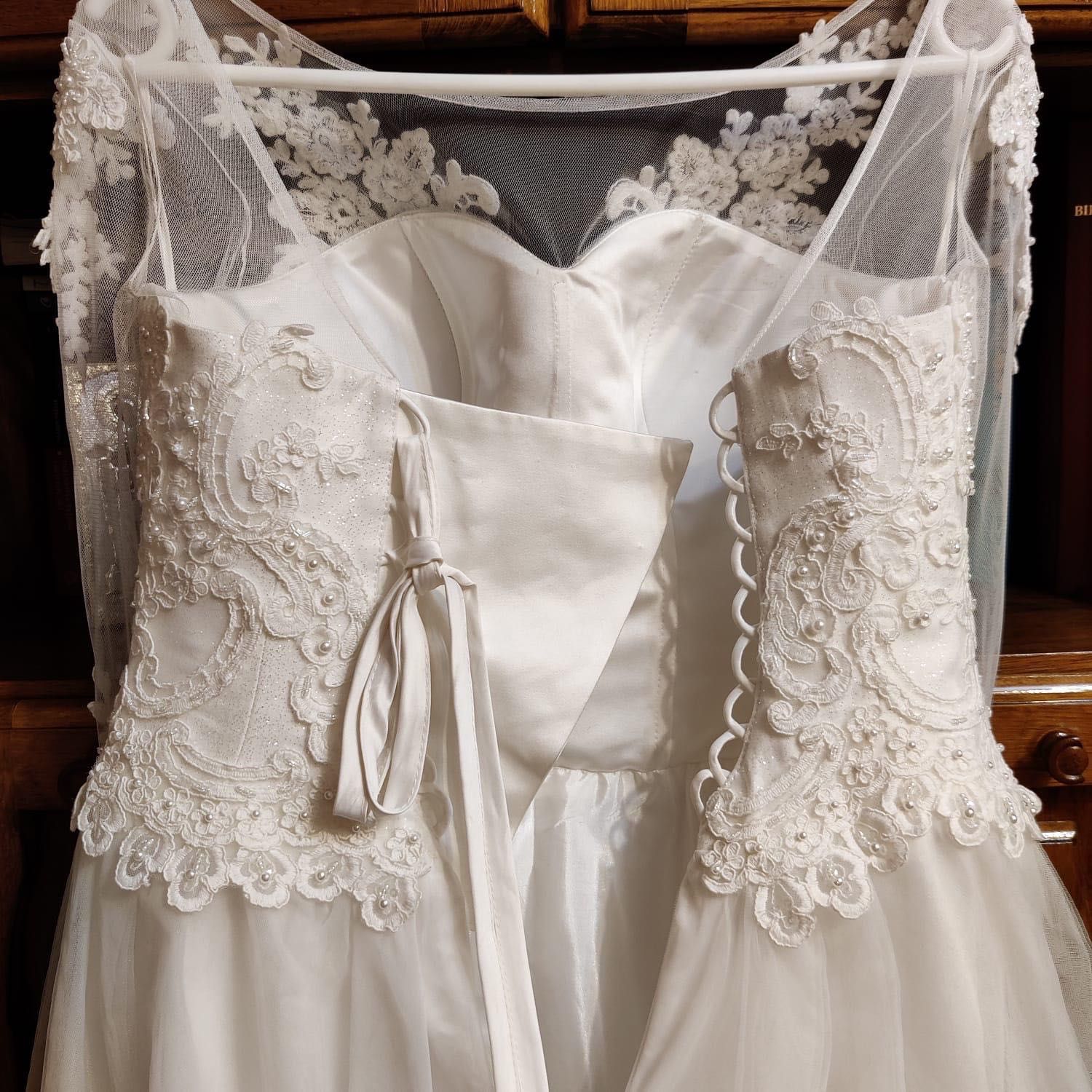 Rochie mireasa corset reglabil