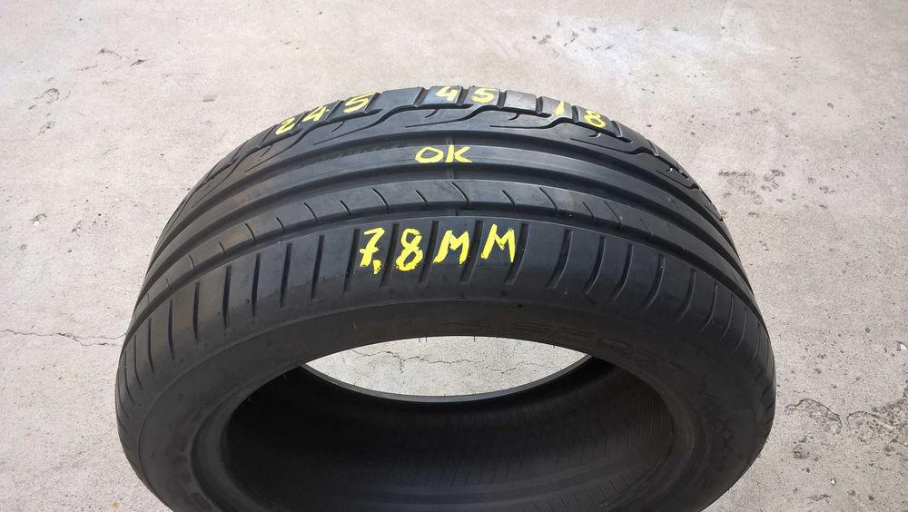 O anvelopa de vara 245 45 18 dunlop sport maxx RT profil 7,8 mm