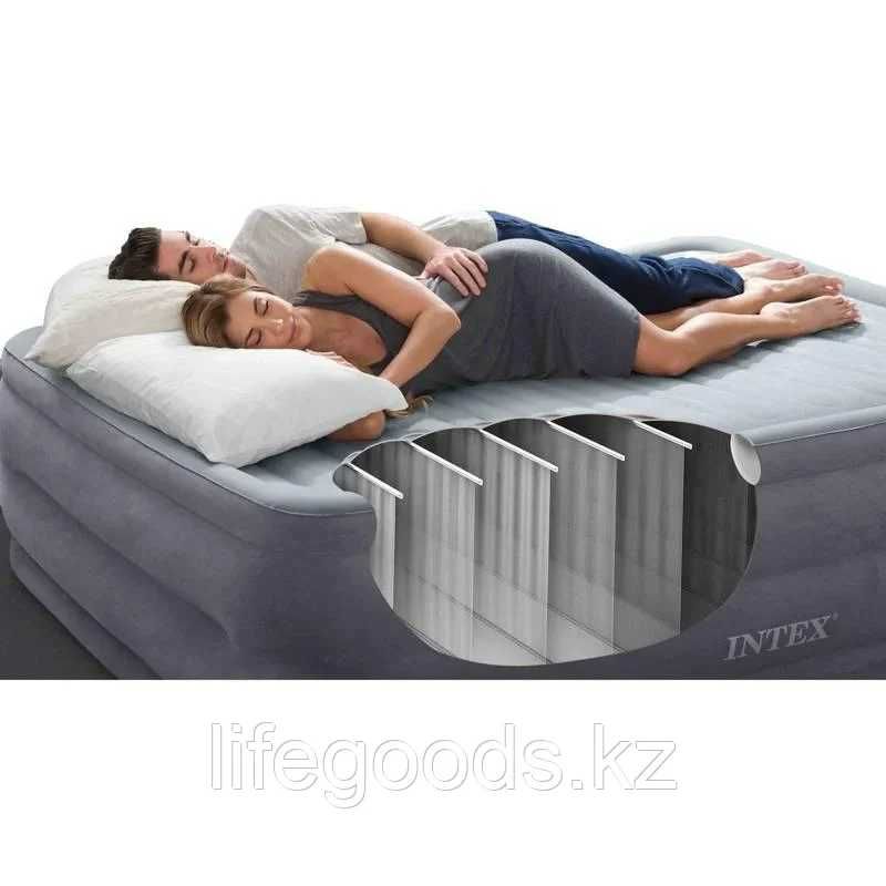 Двуспальная надувная кровать со встроенным насосом, Intex 64418
