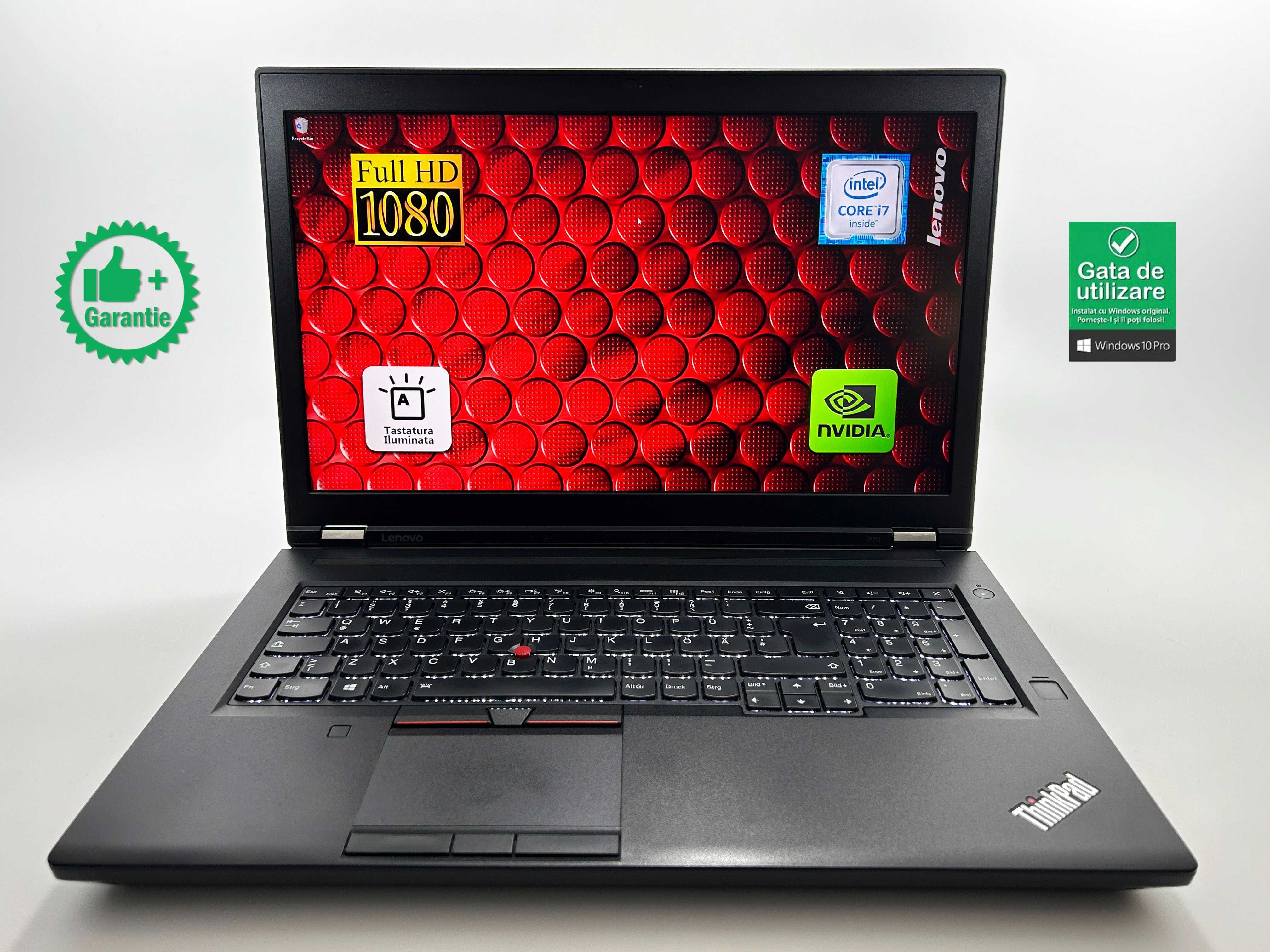Laptop Lenovo P70 Workstation i7 17.3 inch 64 GB RAM 512GB SSD Nvidia