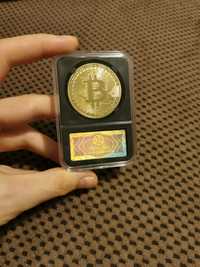 Moneda BITCOIN/BTC/colectie,suvenir,gold,premium,cadou,crypto,finance