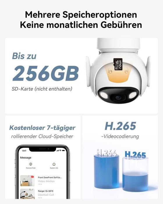 Imou 2K 15000 mAh WLAN IP камера, външна с AI разпознаване на хора