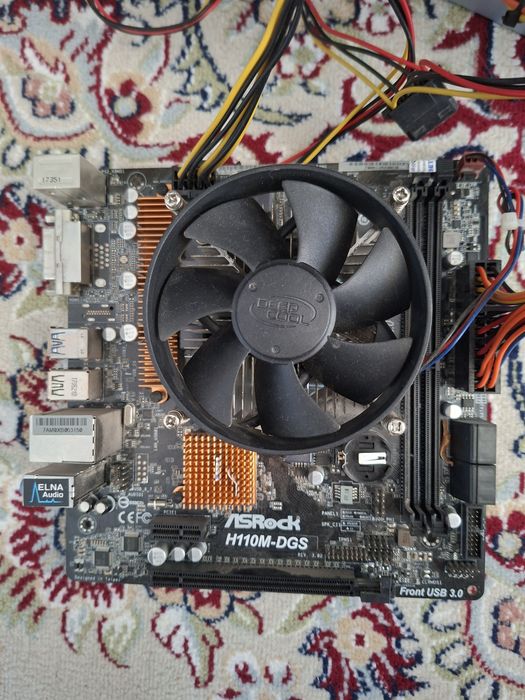 Материнская плата H110 LGA 1151 с процессором i3-7100
