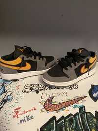 Jordan 1 low se black gray and yellow