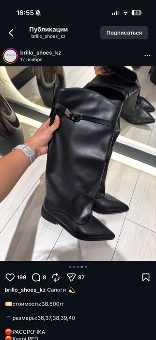 Сапоги  осень/ зима