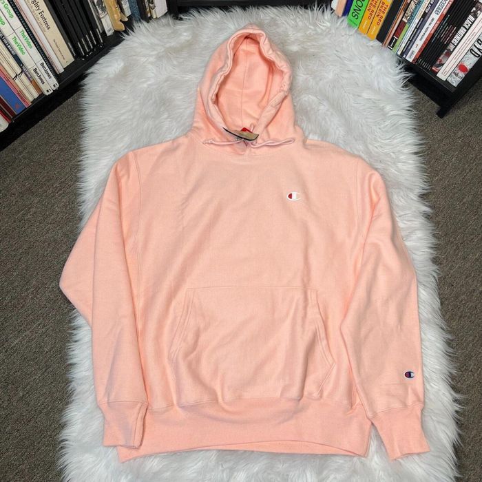 Hanorac cu gluga M Champion roz reverse weave