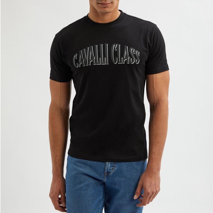 Оригинална мъжка тениска Cavalli Class QXT60I-JD060_NERO
