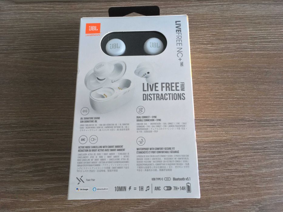 casti wireless JBL Live Free NC+ tws noi, garantie, bluetooth fara fir