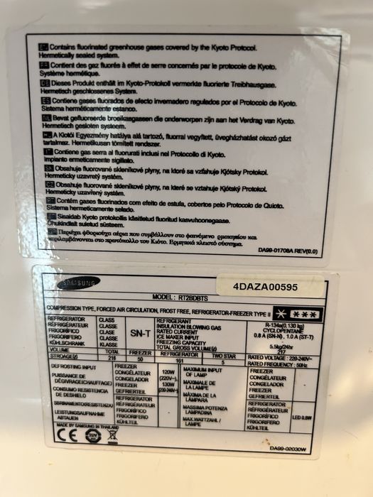 Vând combină frigorifică Samsung No Frost