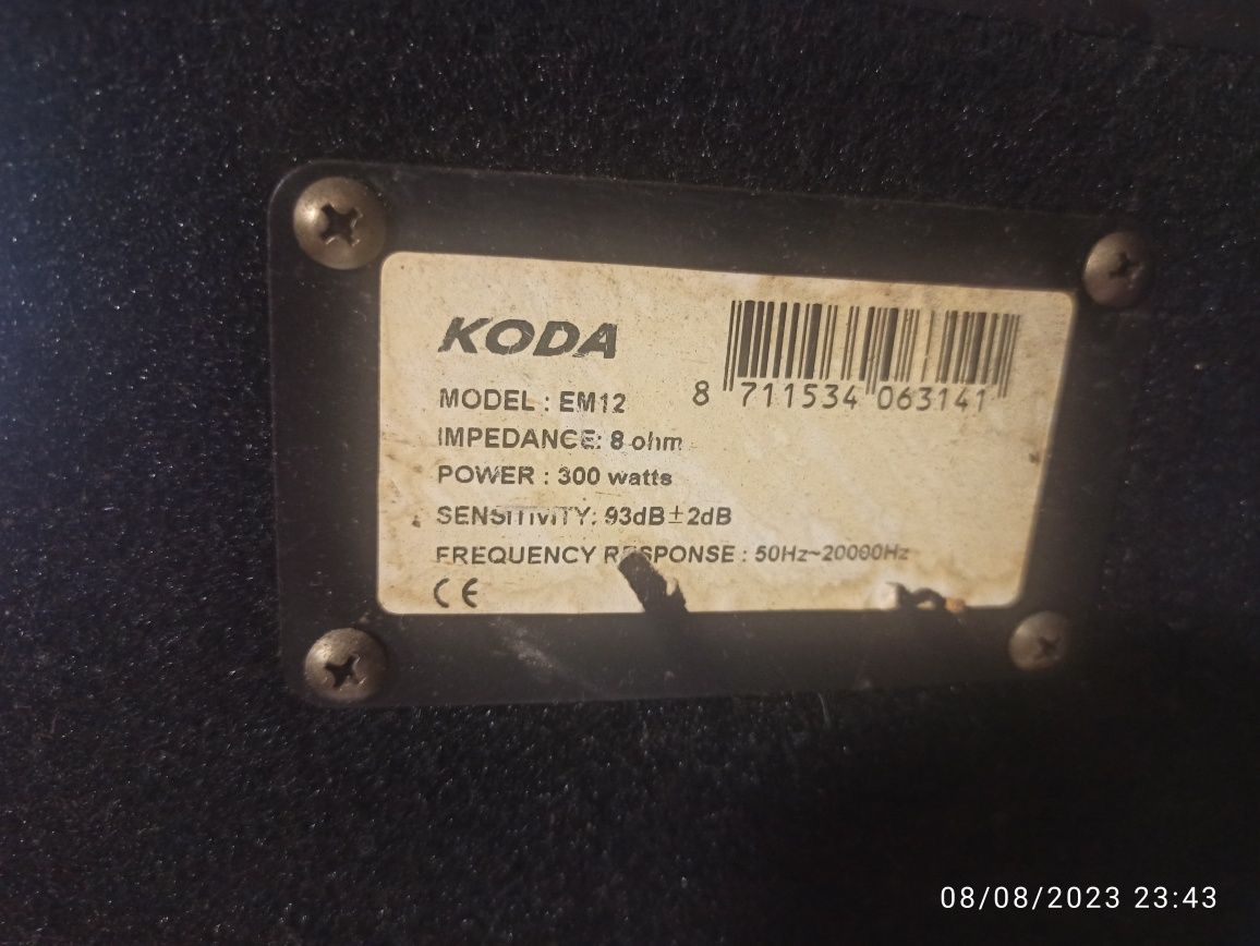 Тонколони KODA  model: EM12