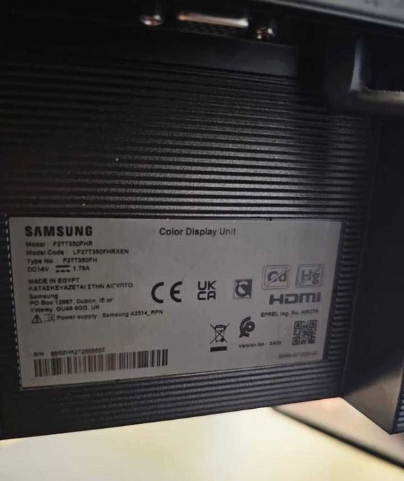 Монитор SAMSUNG 27 '' 75Hz