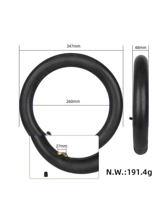 Camera 14x2.50, Valva Curbata