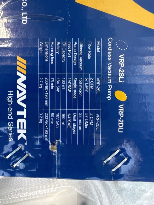 Pompa vacuum vrp-2dli dual stage 23 mic value acumulator freon r32 nou