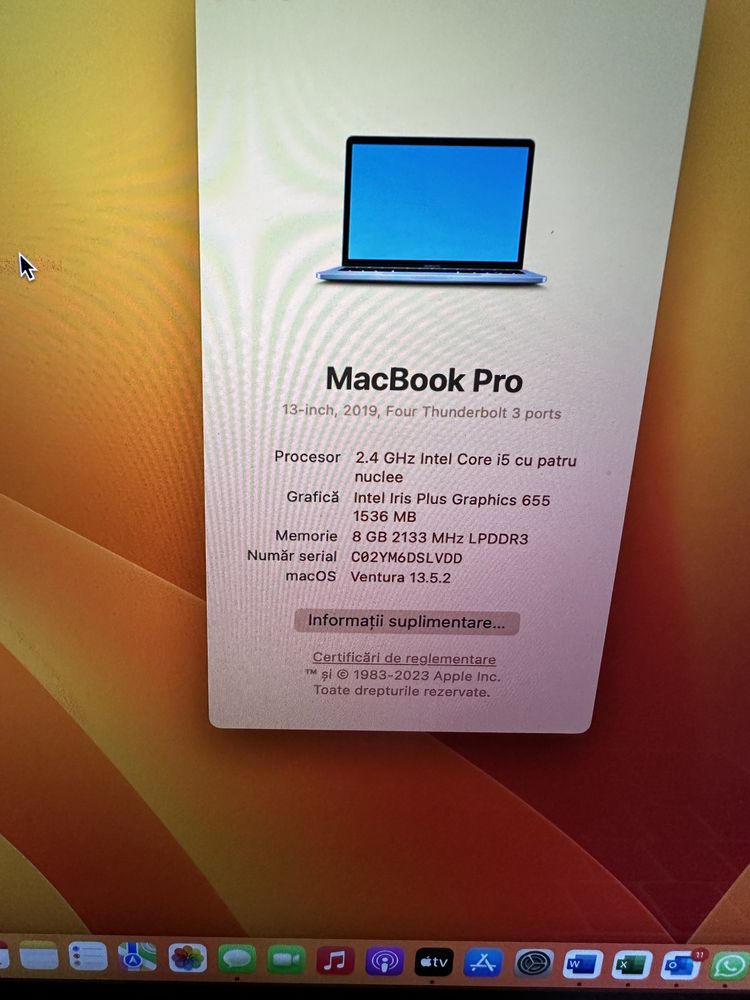 Macbook pro 13” touchbar