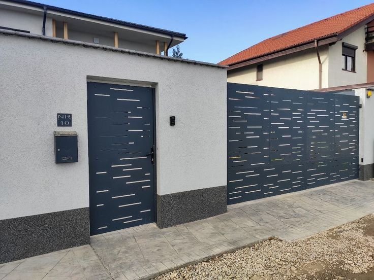 Garduri moderne  porți auto poartă pietonală panouri gard