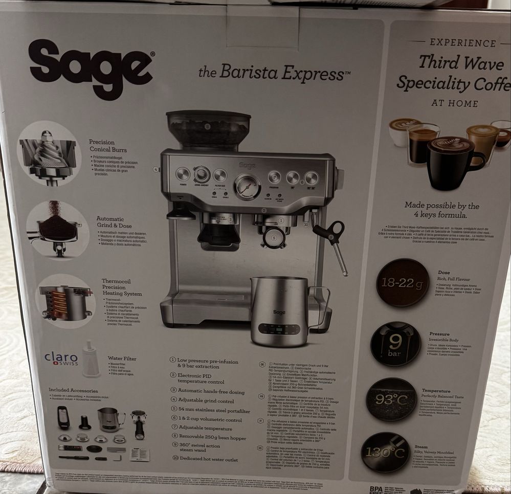 Espressor cafea sage barista express