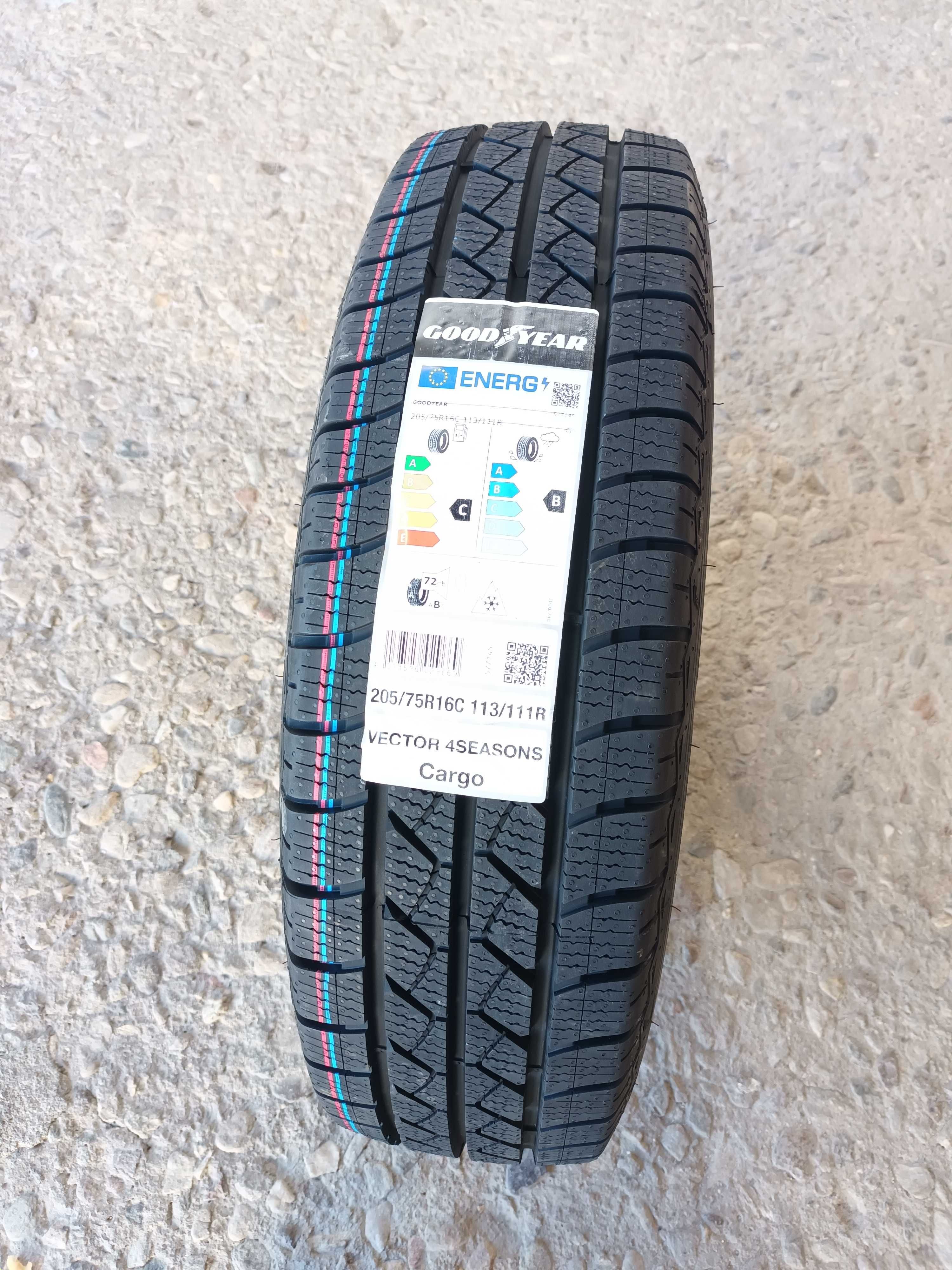 Нови бусови гуми 205/75 R16C Goodyear Cargo 4Seasons M+S 113/111R XL