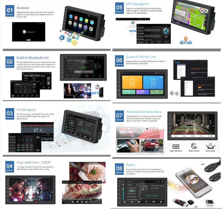 OFERTA Navigatie Android 2DIN Universala 7 Inch VW BMW Dacia Audi Ford