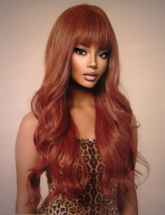 Стилна Перука В Меден Цвят