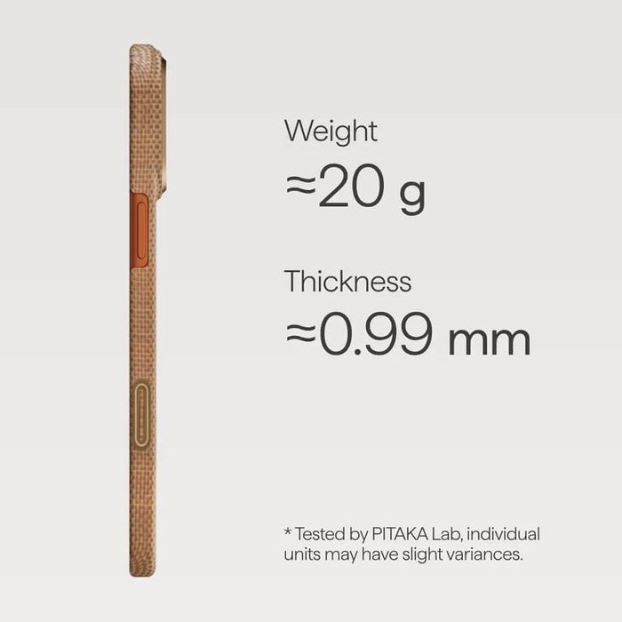 Magsafe Калъф за iPhone 17 Pro/Max PITAKA Ultra Slim Golden Glint Case