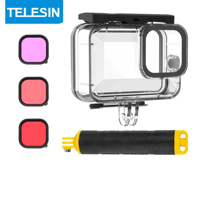 Carcasa subacvatica cu filtre + maner plutitor GoPro 9 10 11 12 13