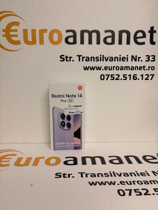 Xiaomi Redmi Note 14 Pro, 8GB RAM, 256GB, 5G, Midnight Black -T-