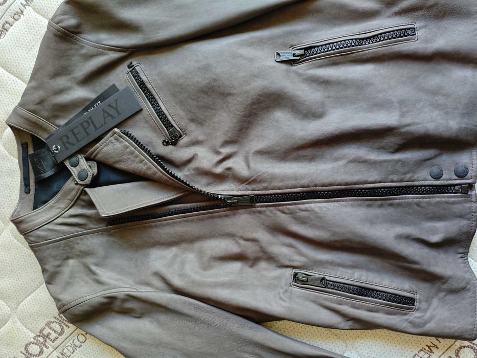 Replay Кожено Яке 100% Оригинален продукт