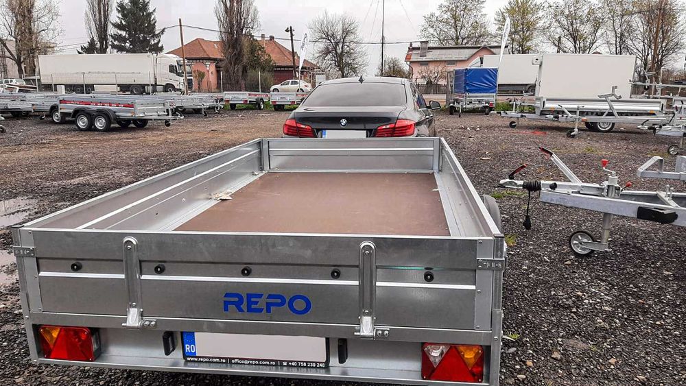 Remorca auto dublu ax 750 kg, remorca repo apicola ATV, carte RAR