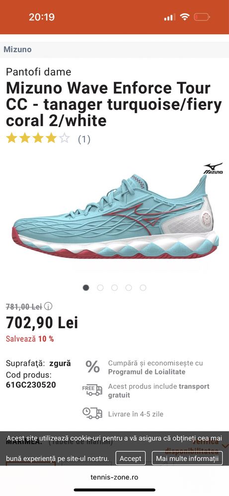 Adidasi tenis Mizuno Wave Enforce Tour nr 36,38,40 ( nike , adidasi )