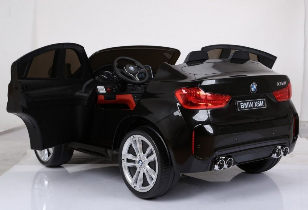 Masinuta electrica pt copii BMW X6M XXL 2-8 ani EVA/ Negru metalizat