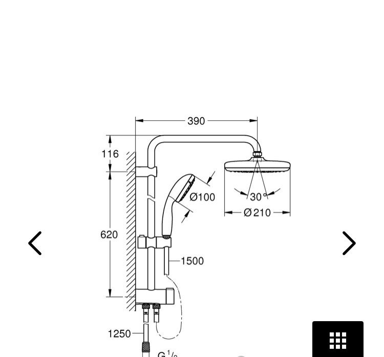 Grohe Tempesta глава за душ