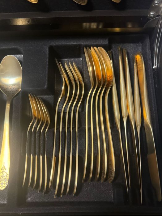 Сет прибори злато 24к