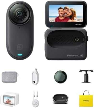 Нова Insta360 GO 3S 64GB Черна 4K Екшън Камера, Водоустойчива, Vlog