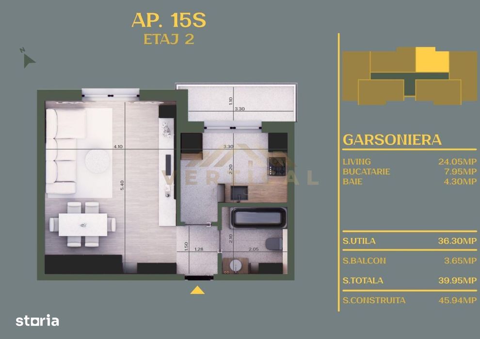 Vânzări Garsonieră, 40 mp, investiție, Berceni/ Vidra