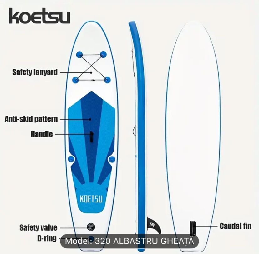 Paddle Board Stand UP SUP Blue Glacier 320 Koetsu Nou