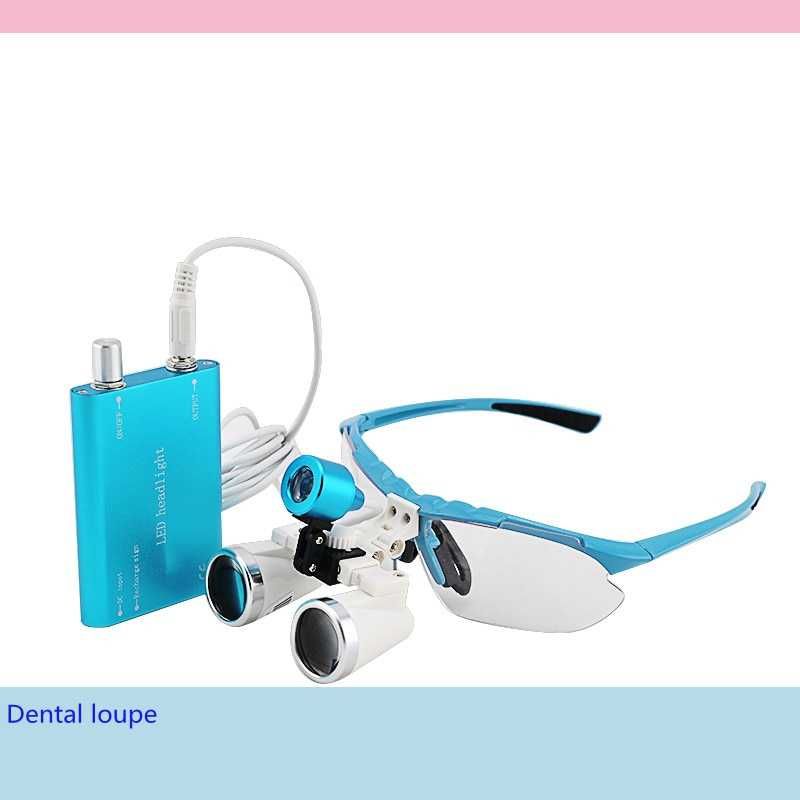 Ochelari cu lupe 3.5X + iluminare LED dentist/chirurgie/medical