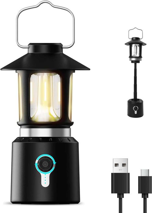 Телескопичен LED къмпинг фенер с акумулаторна батерия 8000mAh,3 режима