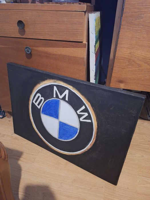 Tablou pictat manual bmw