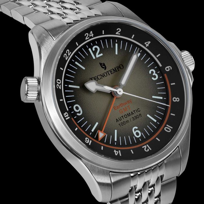 Автоматичен Часовник - Tecnotempo - GMT (две времеви зони) - Отличен