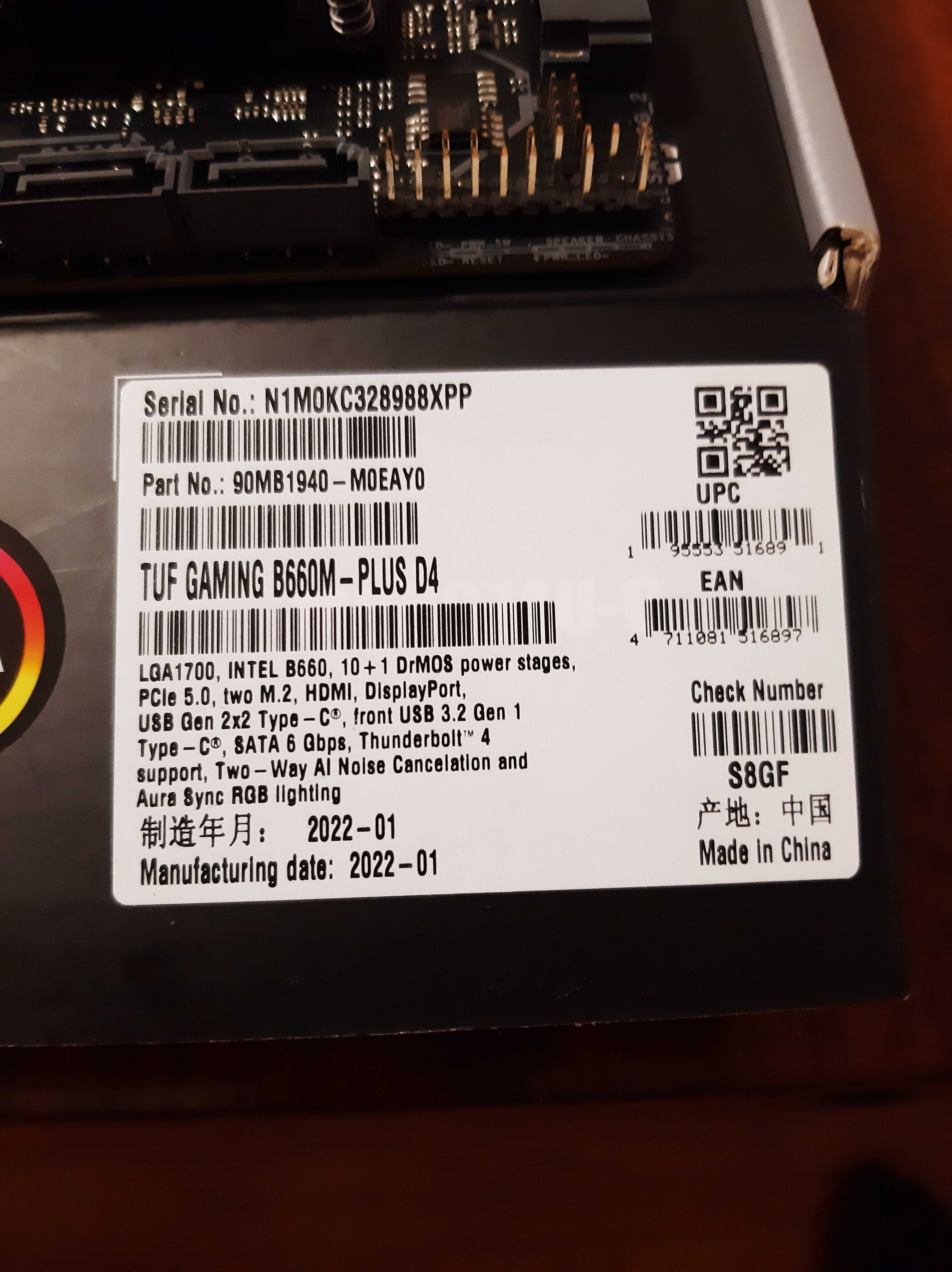 b660+12700+2x8 GB 3200 Mhz