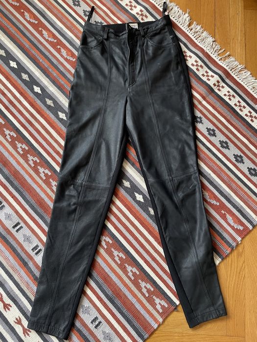 Pantaloni din piele naturala, mar.S