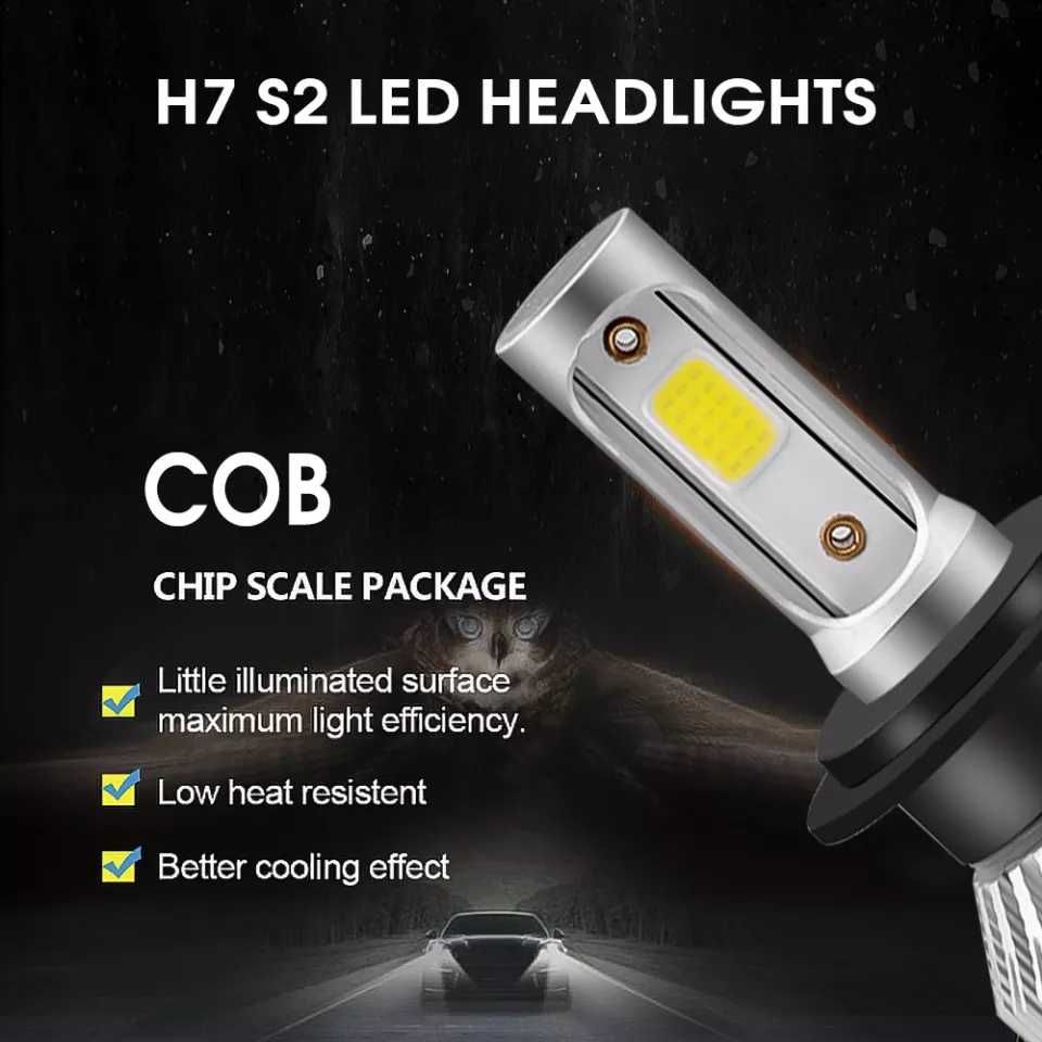 Set 2 LED-uri Auto H7 72w/set 8000LM 6500k 12V - 24V