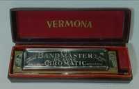 Антикварна Германска музикална хармоника VERMONA с кутия оригинал