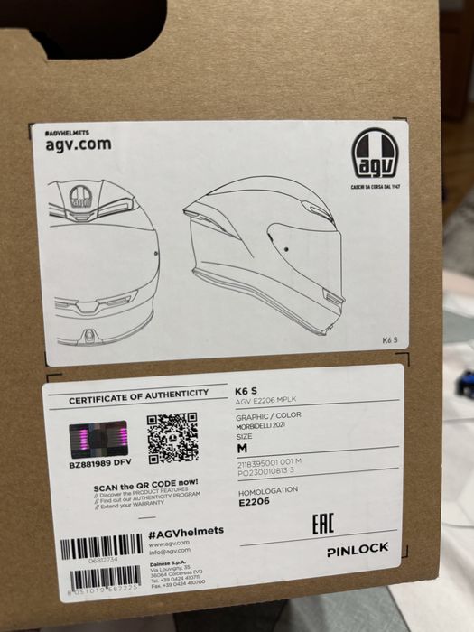 AGV k6 s - noua , nepurtata Morbidelli edition