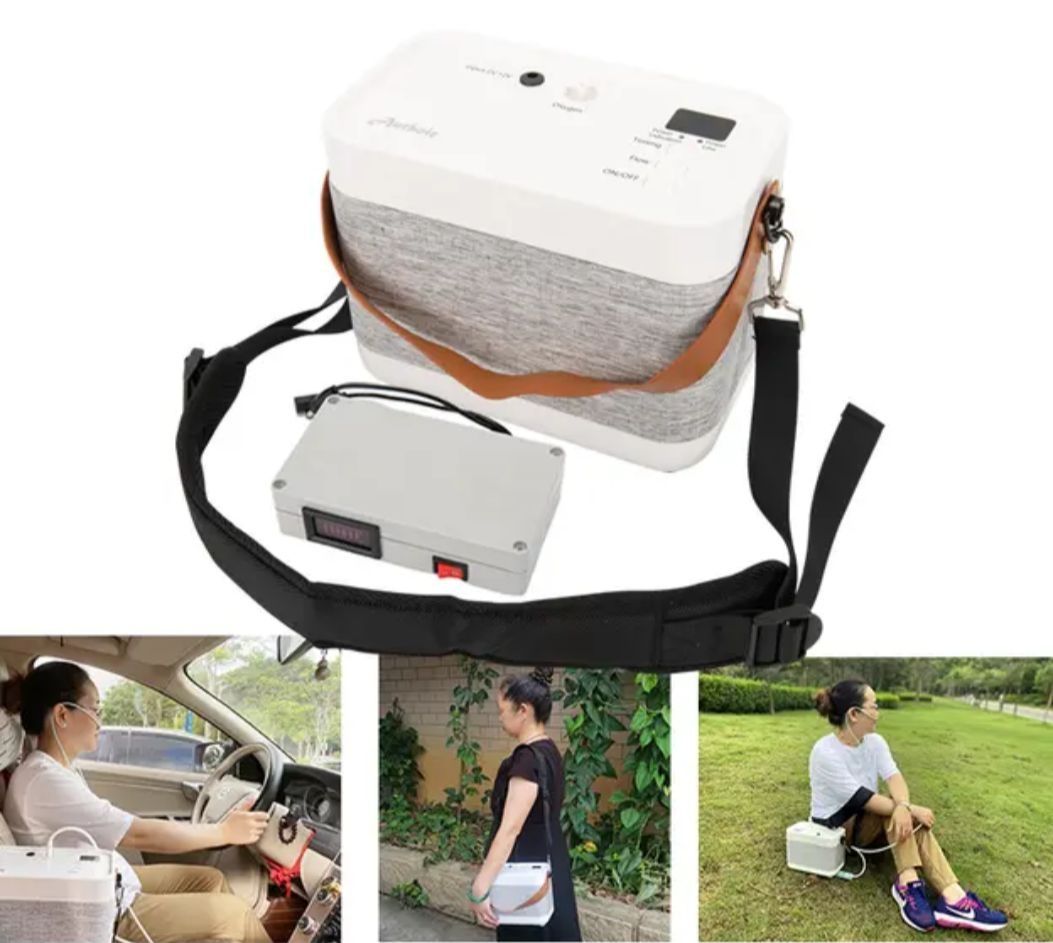Concentrator 1-5L reglabil portabil 3kg puritate oxigen 90-30% baterie